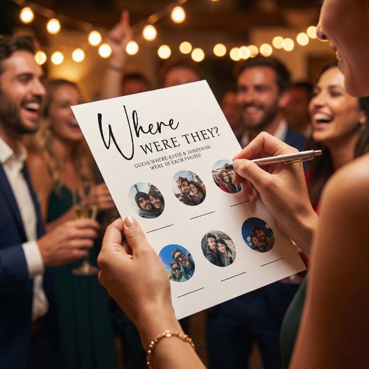 PAPIER waar waren ze bruiloft partij spel Flyer