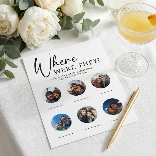 PAPIER waar waren ze bruiloft partij spel Flyer