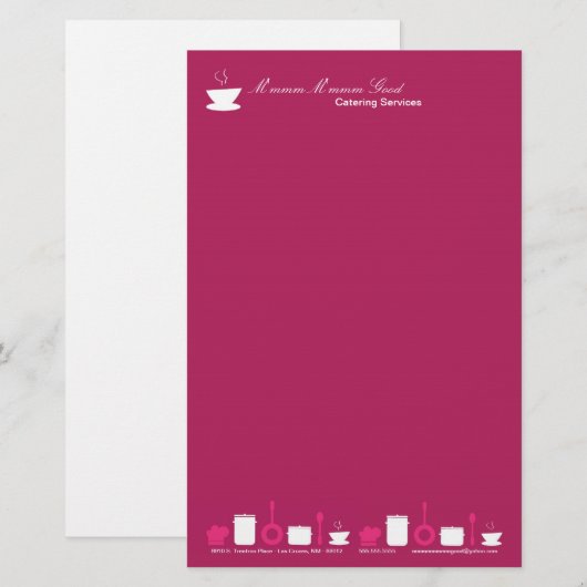 Papier - warme roze keukenkeuken (Voorkant / Achterkant)