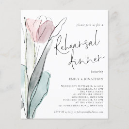 PAPIER | Waterverf Tulip-repetitie - uitnodiging Flyer