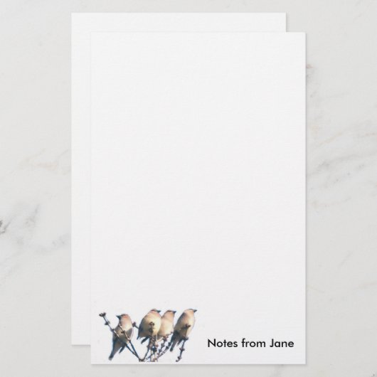 Papier - WaxWing - Noten van ... (Voorkant / Achterkant)