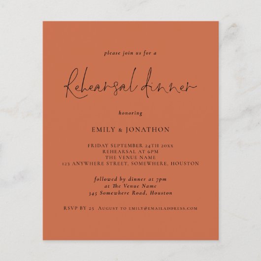 PAPIER | Weddenschap-repetitie voor diner Terracot Flyer (Voorkant)