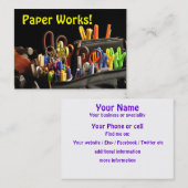Papier werkt! Craft Visitekaartje (Voorkant / Achterkant)