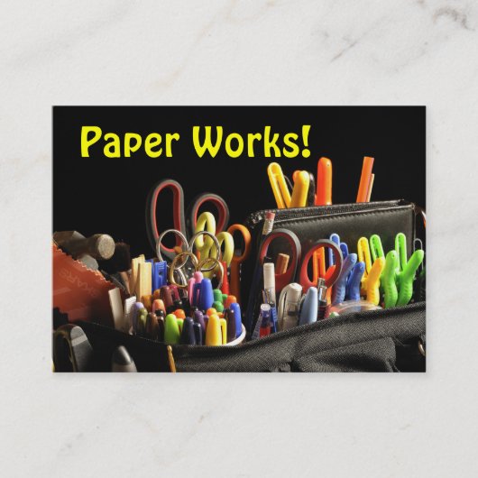 Papier werkt! Craft Visitekaartje (Voorkant)