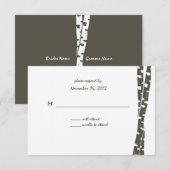 Papier White Birch / Beantwoorden Kaart (Voorkant / Achterkant)