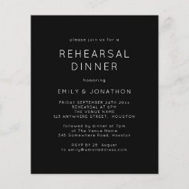 PAPIER |White Black repesal Dinner Wedding Invite Flyer