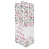 Papier Wijn Sweet Patterned Gift Bag Wijn Cadeautas (Achterkant Gekanteld)