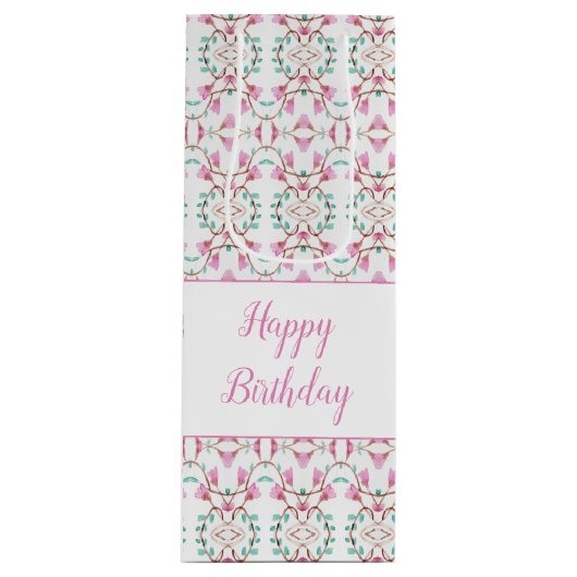 Papier Wijn Sweet Patterned Gift Bag Wijn Cadeautas (Voorkant)