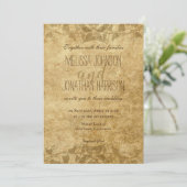 papier wijnstokken typografie rustieke bruiloft kaart (Staand voorkant)