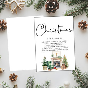 PAPIER   Winter Wonderland Kerstopen haard Kaart