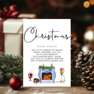 PAPIER   Winter Wonderland Kerstopen haard Kaart