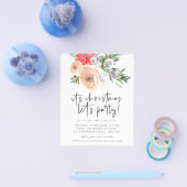 PAPIER | WinterFlorals kerstfeest uitnodigingen Flyer (Enkel)