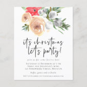 PAPIER | WinterFlorals kerstfeest uitnodigingen Flyer (Voorkant)