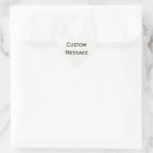 Papier Wit met aangepaste bericht Hart Sticker (Tas)