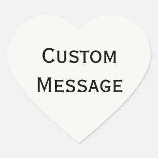 Papier Wit met aangepaste bericht Hart Sticker