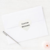 Papier Wit met aangepaste bericht Hart Sticker (Envelop)