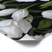 Papier witte bloemen perfect poster (Hoek)