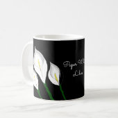 Papier Witte Lelies Koffiemok (Voorkant links)