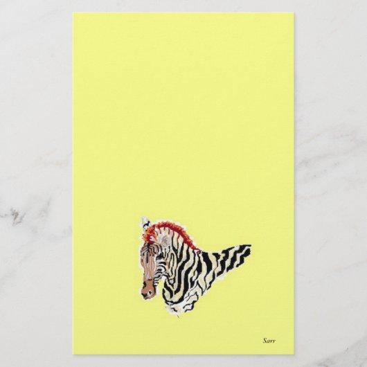Papier/Zebra Briefpapier (Voorkant)