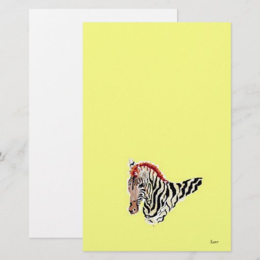 Papier/Zebra Briefpapier (Voorkant / Achterkant)