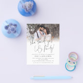 PAPIER | Zij zei ja Foto Engagement Party nodigt u Flyer (Enkel)