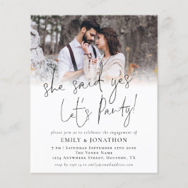 PAPIER | Zij zei ja Foto Engagement Party nodigt u Flyer