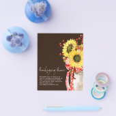 PAPIER | Zonnebloem Thanksgiving Bruin bruin uitno Flyer (Enkel)