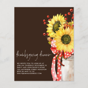 PAPIER   Zonnebloem Thanksgiving Bruin bruin uitno Flyer