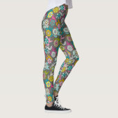 papier zonnebloemgrafiet leggings (Rechts)
