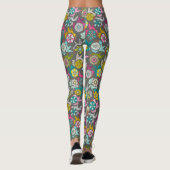 papier zonnebloemgrafiet leggings (Achterkant)