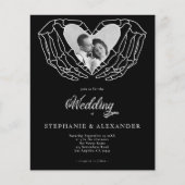 PAPIER Zwart Gotisch Foto Skelet Handen Bruiloft (Voorkant)