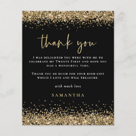 PAPIER | Zwarte Glitter 21e Hartelijk dank Flyer
