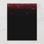 PAPIER | Zwarte uitnodiging voor de Rode Glitter-k Flyer (Achterkant)