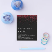 PAPIER | Zwarte uitnodiging voor de Rode Glitter-k Flyer (Enkel)