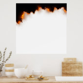 Papierachtergrond Sjabloon gebied verbranden Poster (Keuken)
