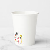 Papierbekertje met Retro Flowers Papieren Bekers (Links)
