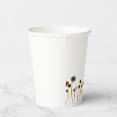 Papierbekertje met Retro Flowers Papieren Bekers (Rechts)