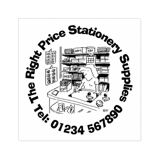 Papierbenodigdheden - Kantoor Rubberstempel (Afrduk)