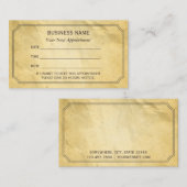 papierbenoemingsherinnering voor vormgeving afsprakenkaartje (Voorkant / Achterkant)