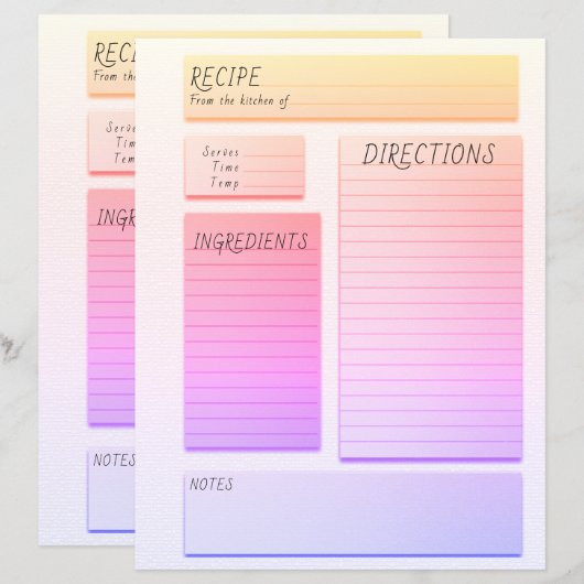 Papierblad (Voorkant / Achterkant)