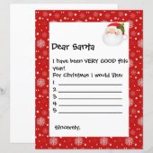 Papierblad - Beste Santa White Snowflakes (Voorkant / Achterkant)