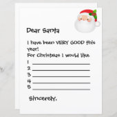 Papierblad - Lieve kerstman, ik zou... (Voorkant / Achterkant)