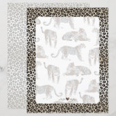 Papierblad, luipaard, (Voorkant / Achterkant)