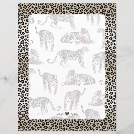 Papierblad, luipaard, (Voorkant)