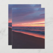 Papierblad Roze zonnekleur & blauw (Voorkant / Achterkant)