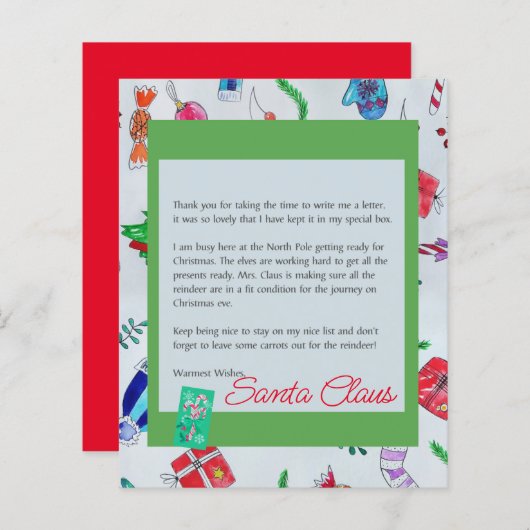 Papierblad Santa Letter aanpassen (Voorkant / Achterkant)