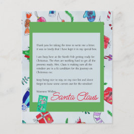 Papierblad Santa Letter aanpassen