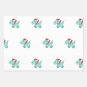 Papierblad verpakt in Santa Hat Inpakpapier Vel (Voorkant 2)