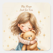 Papierblad Vierkante Sticker (Voorkant)