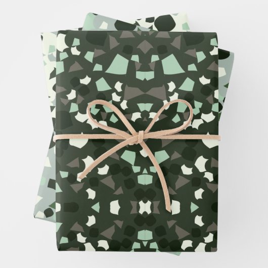 papierblad voor groene terrazzo-verpakking inpakpapier vel (In situ)